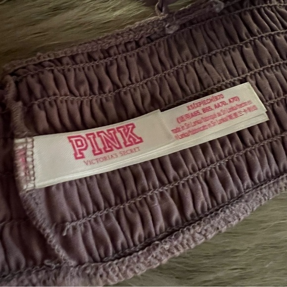 PINK by VICTORIA’S SECRET Deep Lilac Lavender Smocked Triangle Bralette S - Picture 8 of 8